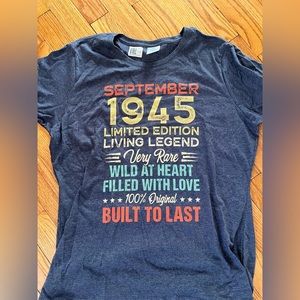 September 1945 Vintage style tshirt super soft. Women’s cut.